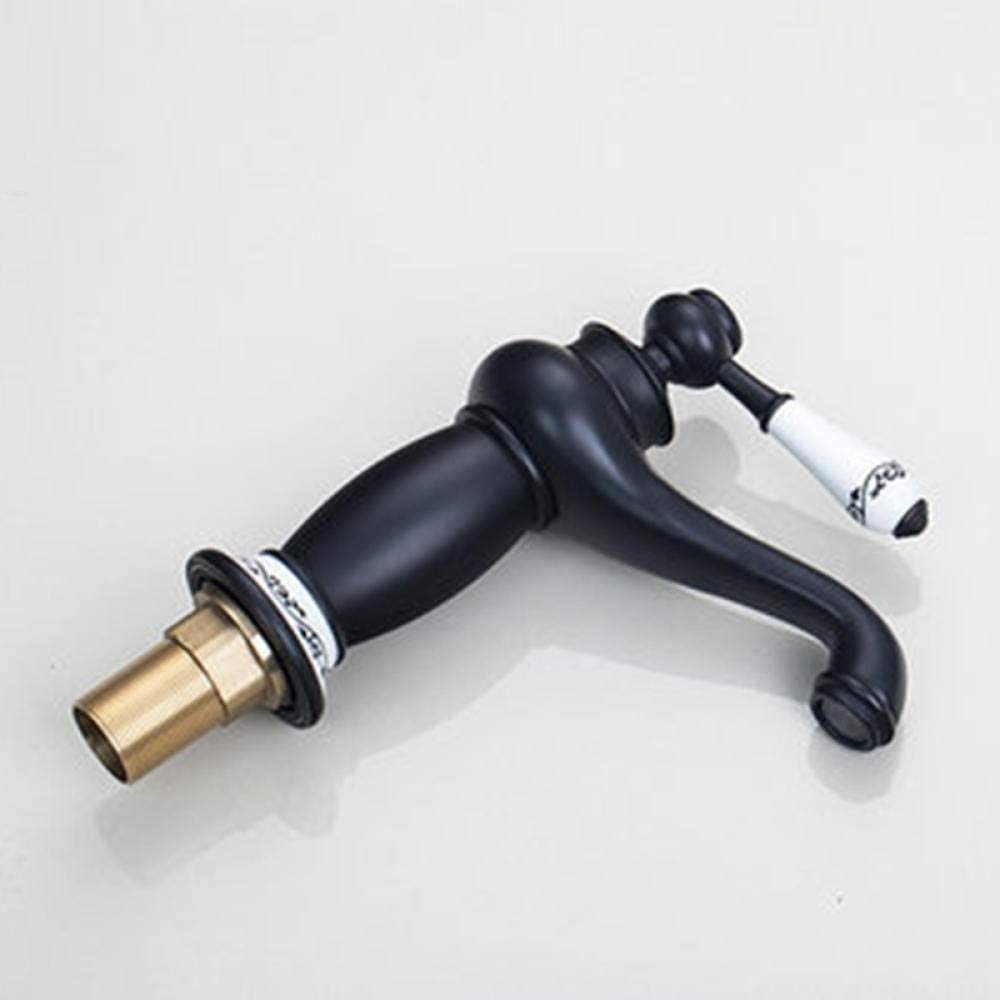 Robinet bronze noir et céramique retro chic pour vasque de salle de bain