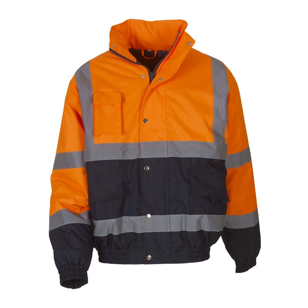 Yoko - Giacca Alta Visibilità Doppio Colore - Uomo (XL) (Giallo alta visibilità/Blu navy)