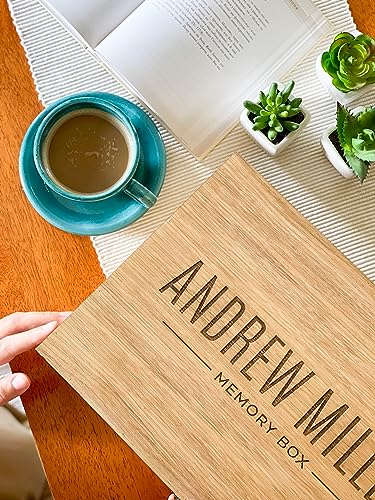Personalized wooden name box for memories, keepsake Christmas gift, present for Him, Her, Boyfriend, Girlfriend, Baby Boy, Baby Girl, Brother, Sister, Guy, Groomsmen, Bride Friend for Birthday