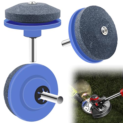 Afilador de cuchillos para cortacésped, 3 unidades, afilador de cortacésped, herramientas de jardín, cuchillas universales para la mayoría de taladros eléctricos de mano