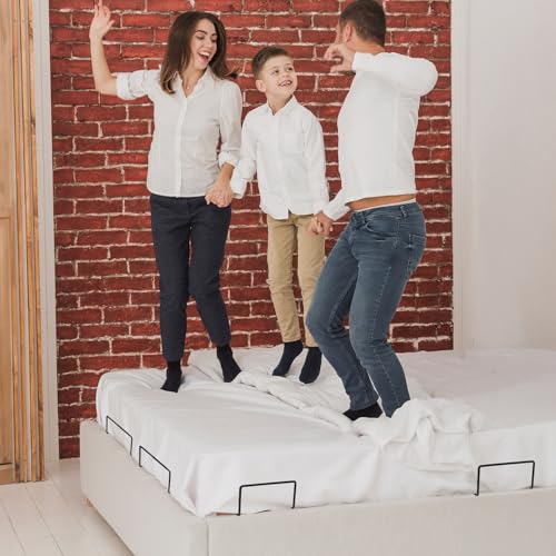 JOUTYFOR 4 Pack Mattress Retainer Bar for Adjustable Bed, Mattress Stoppers to Prevent Sliding, Non Slip Mattress-Gaskets for Bed Frame - Thumbnail 2