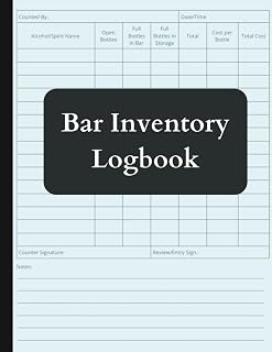 Bar Inventory Logbook: A Daily Bar Inventory Record Keeper for Liquor, Beer, and Wine.