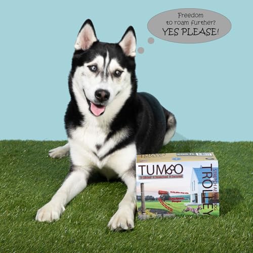 Tumbo Trolley 150ft - Anti-Shock Aerial Dog Runner for Yard Small and Large Breeds - Heavy Duty Dogs Gear - Best Dog Run and Zipline for Backyards - Trolley System Camping - 100ft / 150ft / 200ft - Image 6