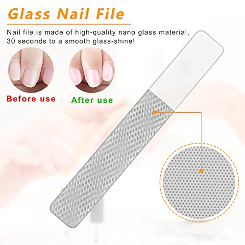Cgbe Stainless Steel Nail Files , Double Sided Metal Nail Files With Anti-Slip Handle, Glass Nail File And Nail Lifters Reusable Manicure Filer For Natural Nails, Great For Home Salon Or Travel Use #TOP4