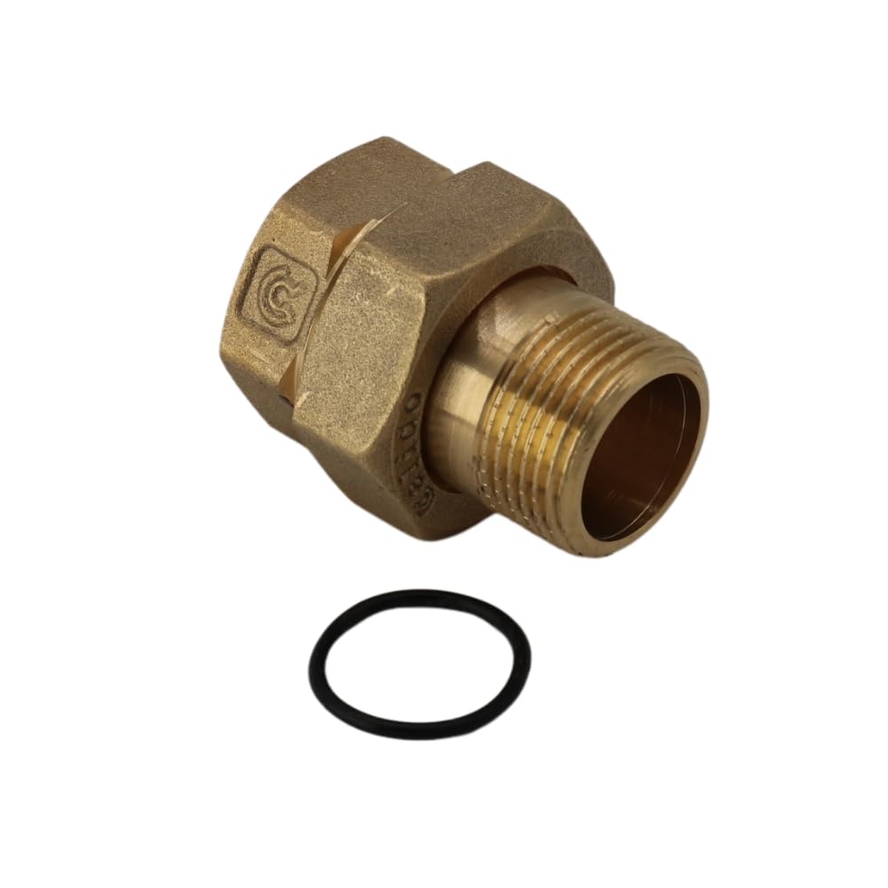 Raccordo a vite con O-ring 2" IG/AG in ottone, filettatura interna esterna in ottone, viti per acqua potabile, raccordo filettato in ottone