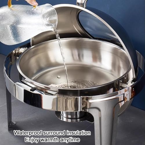 Juego de platos de acero inoxidable con bandeja para servir y soporte para condimentos para bodas, fiestas y eventos de catering