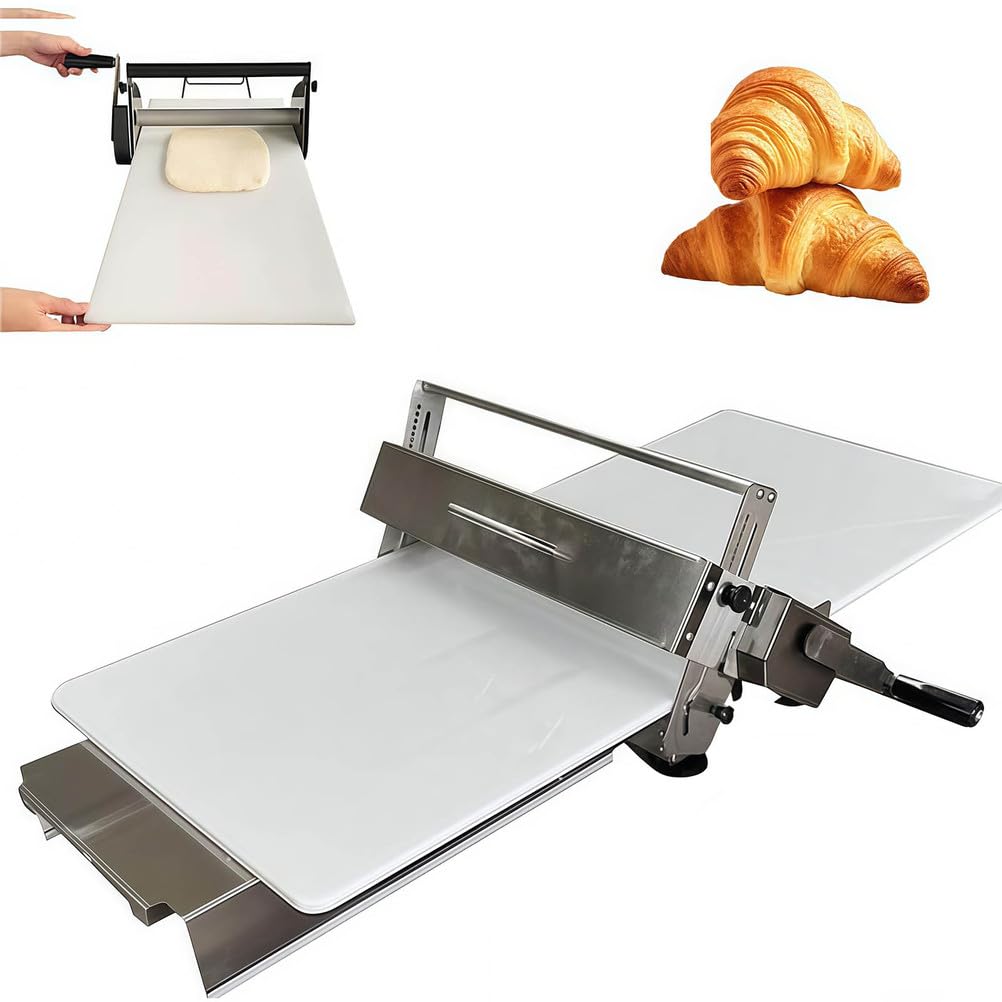 Laminatoio manuale per impasto, spessore regolabile per cottura professionale di croissant e pasticceria