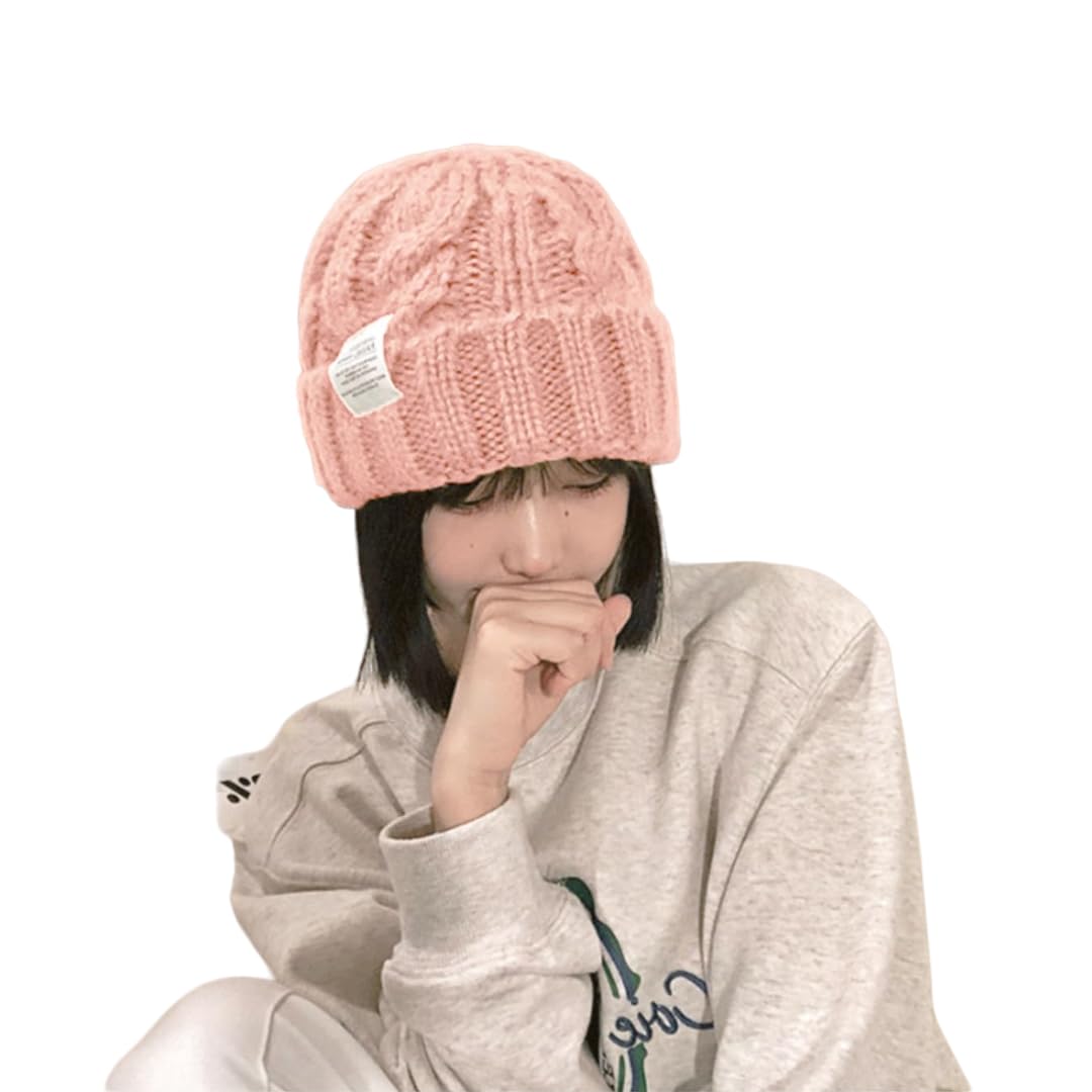 Warm Winter Knitted Hat Women Fashion Beanie Winter Cap (Above 15 Year)