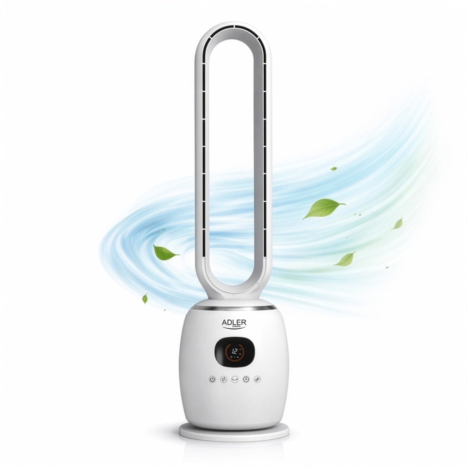 Adlereurope AD 7344 Blattloser Turmventilator 86 cm – Leiser Standventilator mit modernem Design, platzsparender Luftkühler für Wohnzimmer, Büro und Schlafzimmer