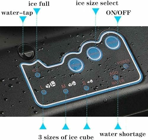 Fabricadora de hielo 2 en 1, acero inoxidable, 48 lbs diarias miniatura 3