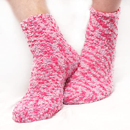 Image of BambooMN Colorful Fuzzy Socks - Assorted Super Soft Warm Microfiber Comfy Home Socks - Value Pack