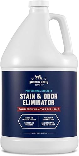 Rocco Roxie Eliminador de manchas y olores para olores fuertes eliminador de olores de mascotas alimentado por enzimas para el hogar removedor de
