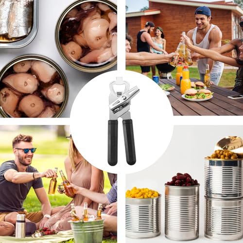 Apriscatole per anziani | Apriscatole manuale in acciaio | Apriscatole di birra – per per anziani e donne per la casa per bevande di soda birra e varie bevande - immagine 6