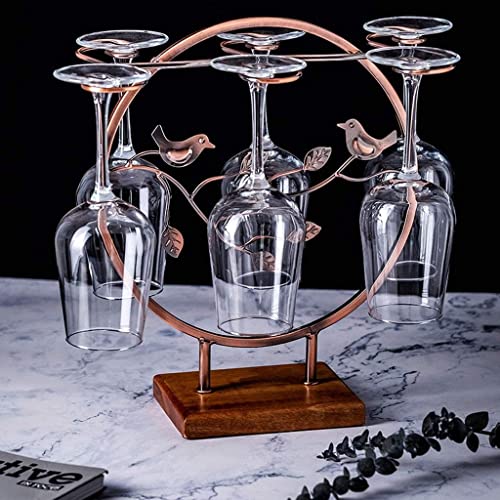 Soporte para botellas de vino de hierro y madera miniatura 6