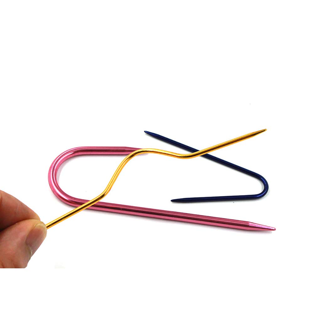 Lot De 9 Supports Pour Mailles De Câble Tricot - Aiguilles à Tricoter Aluminium Colorées