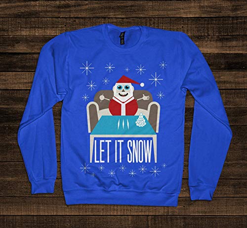 Let it Snow Ugly Christmas Sweater Sweatshirt - Banned Walmart Party Santa2