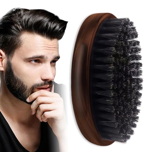 Beard Brush & Bartkamm Männer Set, Premium Bartbürste Männer – Bart Bürste für Bartpflege & Styling, Taschen-Schnurrbart- und Bartbürste, Bart Bürste Männer Geschenk