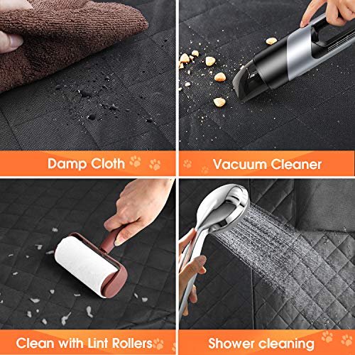 Giomoc Dog Car Seat Cover for Back Seat, Waterproof Seat Protector Scratchproof Pet Hammock with 4 Bags Side Flaps… - Image 5