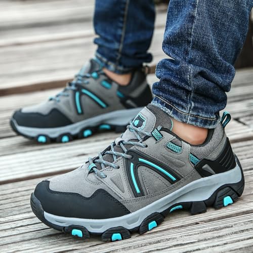 Low - Top Lightweight Men's Anti - Slip Hiking Shoes: Great for Outdoor Work and Trekking. Reliable Traction and Comfort.4