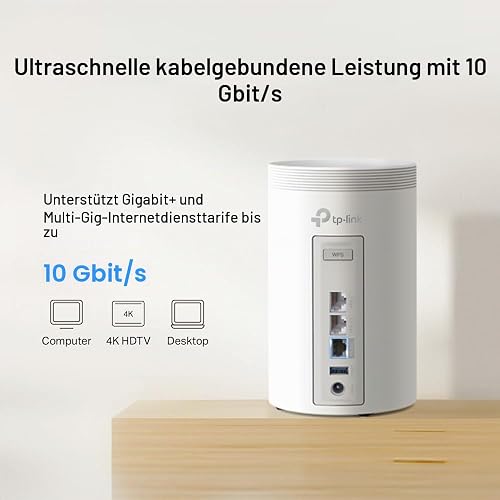 TP-Link Deco BE68 (3-Pack), WiFi 7 Mesh BE14000 Tri-Band, 14Gbps, Ethernet Port up to 10Gbps, 6GHz Band, Coverage up to 700 m², Compatible with all Fiber Internet Enclosures - 2