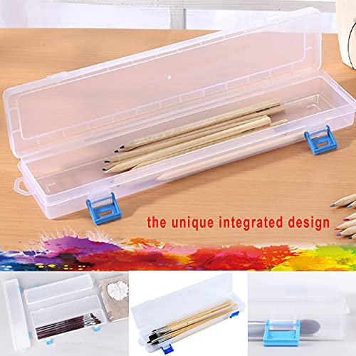 3Pcs Brushes Storage Box Paint Brush Drawing Pen Container With Buckle Design #TOP4