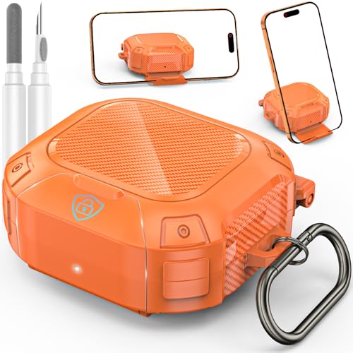 [�A�b�v�O���[�h�Z�L���A���b�N] Beats Powerbeats Fit �P�[�X�J�o�[ LDSXAY ���ϋv �n�[�h�V�F�� �ϏՌ��ی�J�o�[ Powerbeats Fit 2025 �C���t�H���p �N���[�i�[�L�b�g&�J���r�i�t�� (�I�����W)