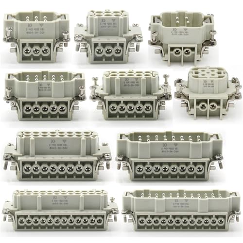 Conector pesado HE 16 pines hembra 16A 500V miniatura 3