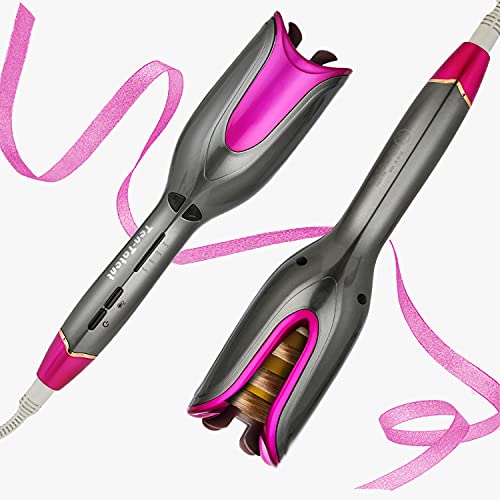 Auto Hair Curler,Automatic Rose Design Curling Wand,Adjustable Temperature Hair Crimper, Anti-Scald Hair Wand Dual Voltage Auto Rotating Ceramic Hair Waver for Long Short Hair (Gray) Auto Hair Curler,Automatic Rose Design Curling Wand,Adjustable Temperature Hair Crimper, Anti-Scald Hair Wand Dual Voltage Auto Rotating Ceramic Hair Waver for Long Short Hair (Gray)