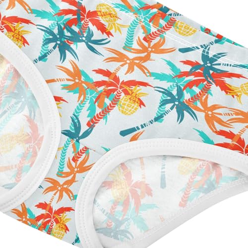 Little Girl Underwear Toddler Panties Kids Undies Palm Tree Colorful Soft Cotton Briefs 2T-8Y4