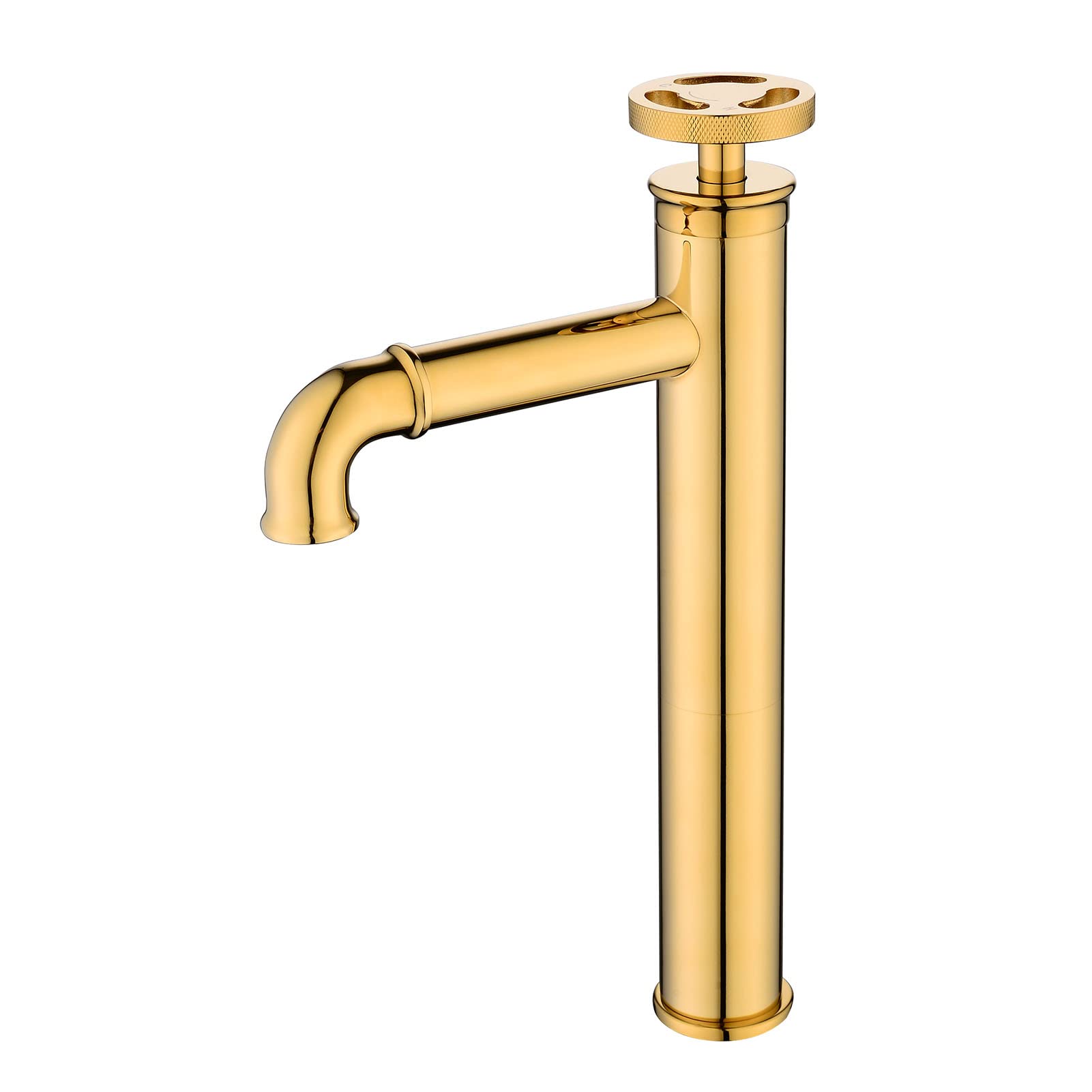 Robinet de lavabo haut industriel pour vasque à poser de salle de bain moderne