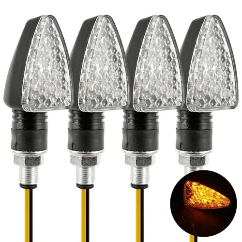 Clignotants LED pour moto feux indicateurs plaque immatriculation lampe ambre