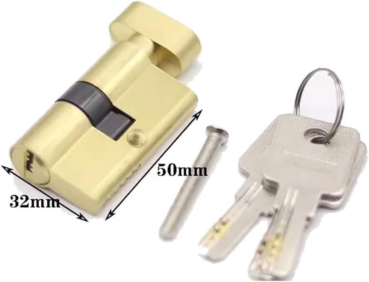 Door Lock Cylinder with 3keys Height 32MM Length 90mm 95mm 100mm for Aluminum Alloy Door Door Eccentric Lock Cylinder 1Pcs(47.5x47.5T)