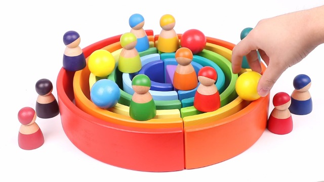 Lewo-12-PCS-Wooden-Toddler-Toys-for-Boys-Girls-Rainbow-Wood-Peg-Dolls-Wooden-Pretend-Play-People-Figures-for-Toddlers-Preschool-Learning-Educational-Toys