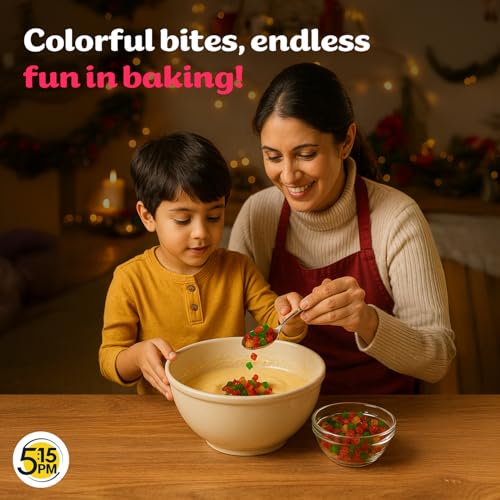 Image of 5:15PM Tutti Frutti 500gm | Tutti Frutti for Cake Baking | Dried Mix Multicolour Papaya pieces | Sweet Cherries - 500gm (Pack of 3)