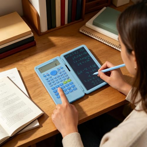Calculadora para contabilidad y gestión de datos con panel protector integrado 2