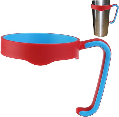 Yardwe Mango de vaso con mango de vaso a prueba de derrames, antideslizante, fácil agarre, mango al aire libre para vaso de 20 onzas de acero