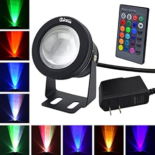 RUICAIKUN LED Flood Light 10W Waterproof Outdoor US Plug RGB Light with Remote
