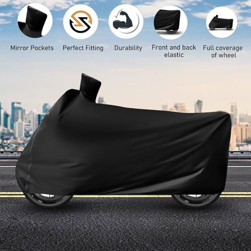 Image of CHIKU Smart Water Resistant Bike Body Cover Compatible with Bullet 350, Bullet 500, Bullet Electra & All Models | UV Protection, Dustproof, Heat Resistant, Two Wheeler | Premium Protective Cover