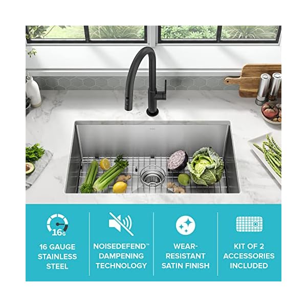 Kraus KHU10030 Kitchen Sink, 30 Inch, Stainless Steel Madcity Kitchen