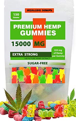Premium Organic Hemp Sugar-Free Gummies Natural Health Support 15000MG, 166MG Each, High Potency