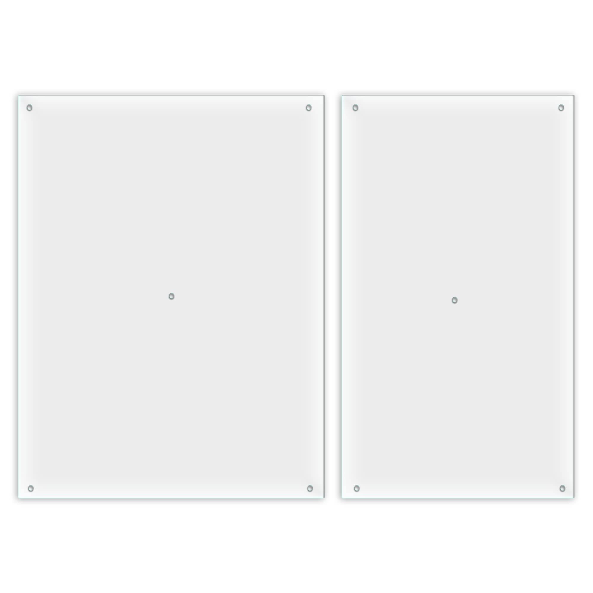 Fornuisafdekplaat afdekking keramische plaat afdekplaat snijplank 2-delig 60x52 klaprozen rood spatscherm glasplaat keramische kookplaat afdekking bescherming kookplaat veiligheidsglas glassnijplank 2x30x52