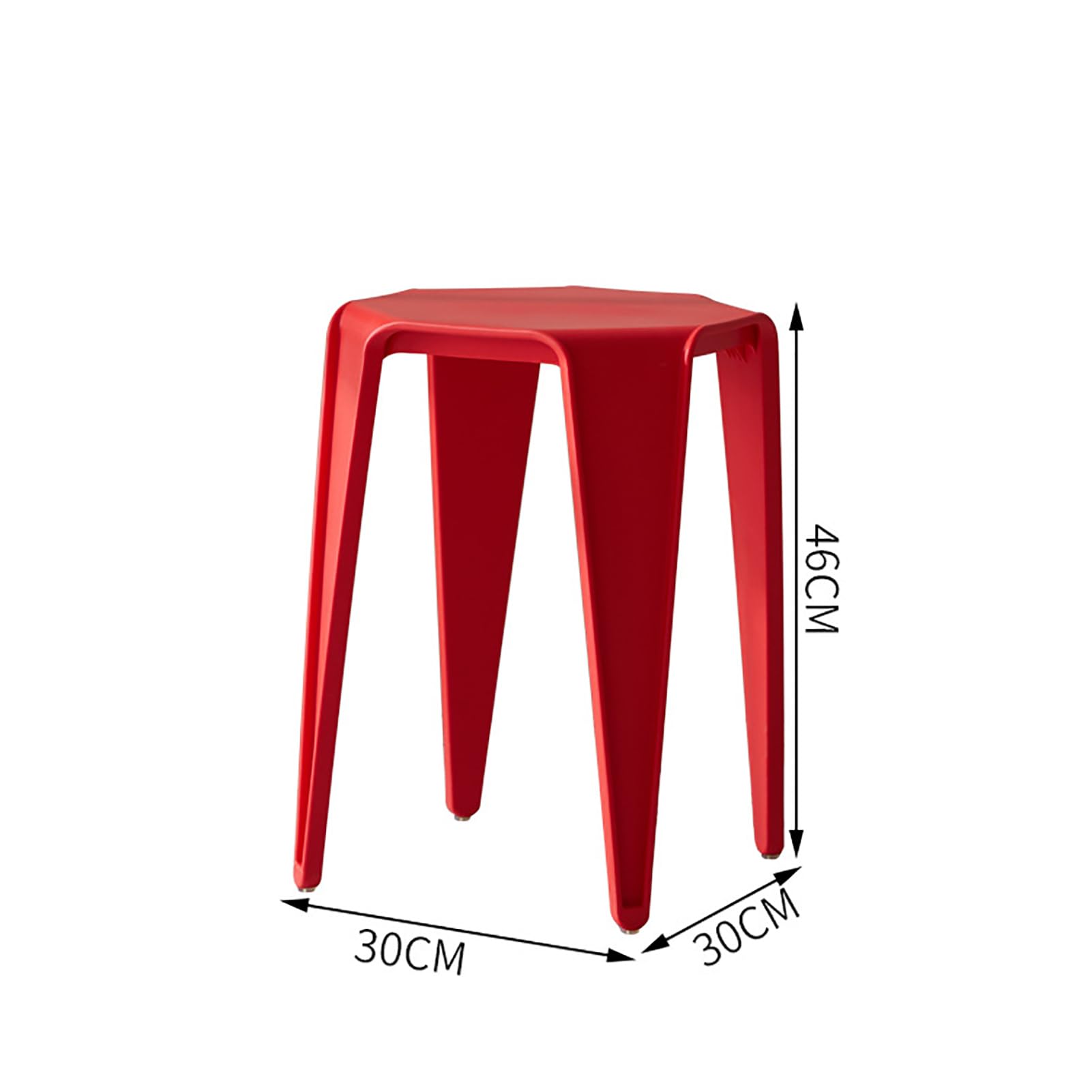 Taburaces apilables: sillas de apilamiento de plástico duraderas - Silla de taburetes para al Aire Libre, Comedor, Aula, Cocina, mostrador, Asientos Flexibles,L,4 Pcs