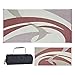 Reversible Mats Outdoor Patio/RV Camping Mat - Swirl (Burgundy/Brown, 9-Feet x 18-Feet)