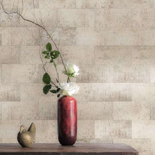 Image of Art3d 102-Pack Peel and Stick Backsplash, Stick on Subway Tile, Stone Beige