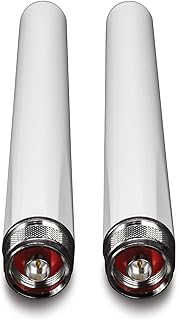 TRENDnet 5/7 dBi Outdoor Dual Band Omni Antenna Kit, N-Type Male Connectors, Supports 2.4 And 5 GHz, Omni-Directional Antennas, Use With 802.11ac/n/g/b/a Routers And Access Points, White, TEW-AO57