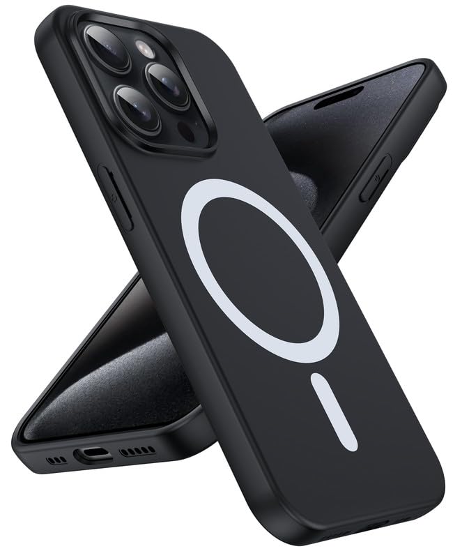 Compatible for iPhone-13 Pro Case: Compatible with MagSafe, Liquid Silicone with with Magnetic, Protective Case Compatible for iPhone 13 Pro, Black