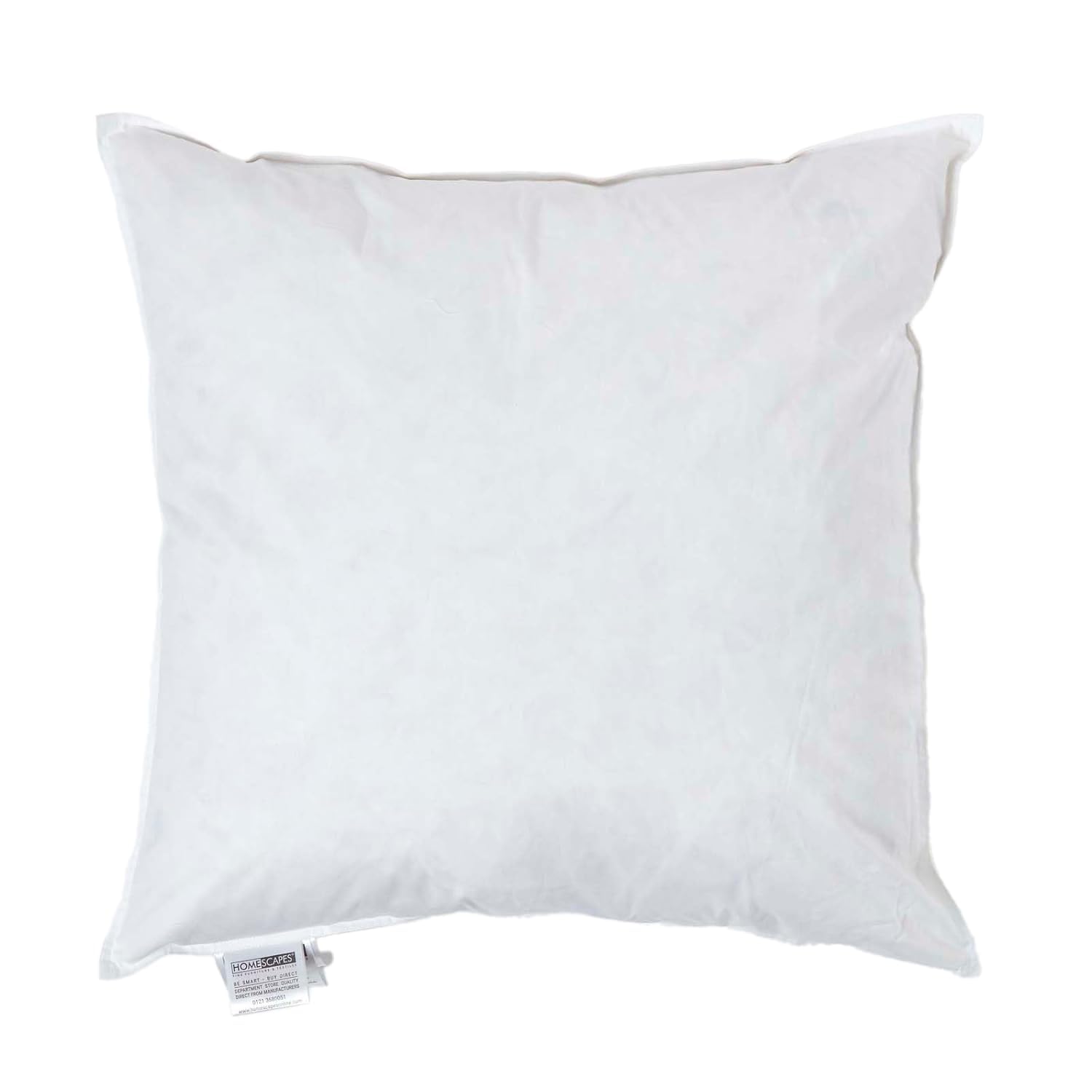 HOMESCAPES Duck Feather Cushion Pad 45 x 45 cm (18” x 18”) Inner Insert Filler with 100% Cotton Down Proof Cover Hypoallergenic RDS Certified Machine Washable