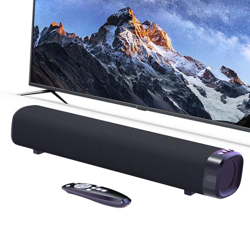 Jierben Barra de sonido para TV, barra de sonido altavoces de TV con subwoofer, con cable e inalámbrico Bluetooth 5.0 sistema de sonido envolvente 3D para proyector de TV, PC, conexión
