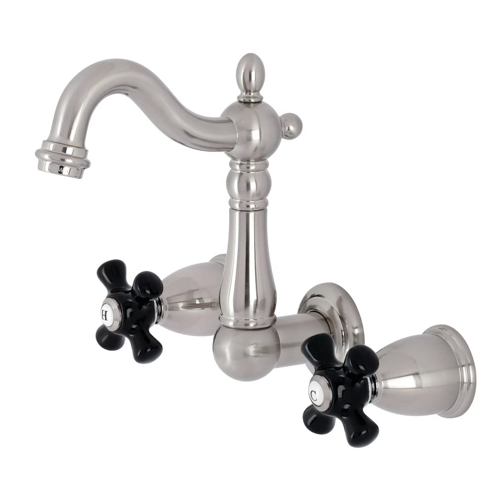 Robinet de salle de bain mural Kingston Brass en nickel brossé pour une élégance durable