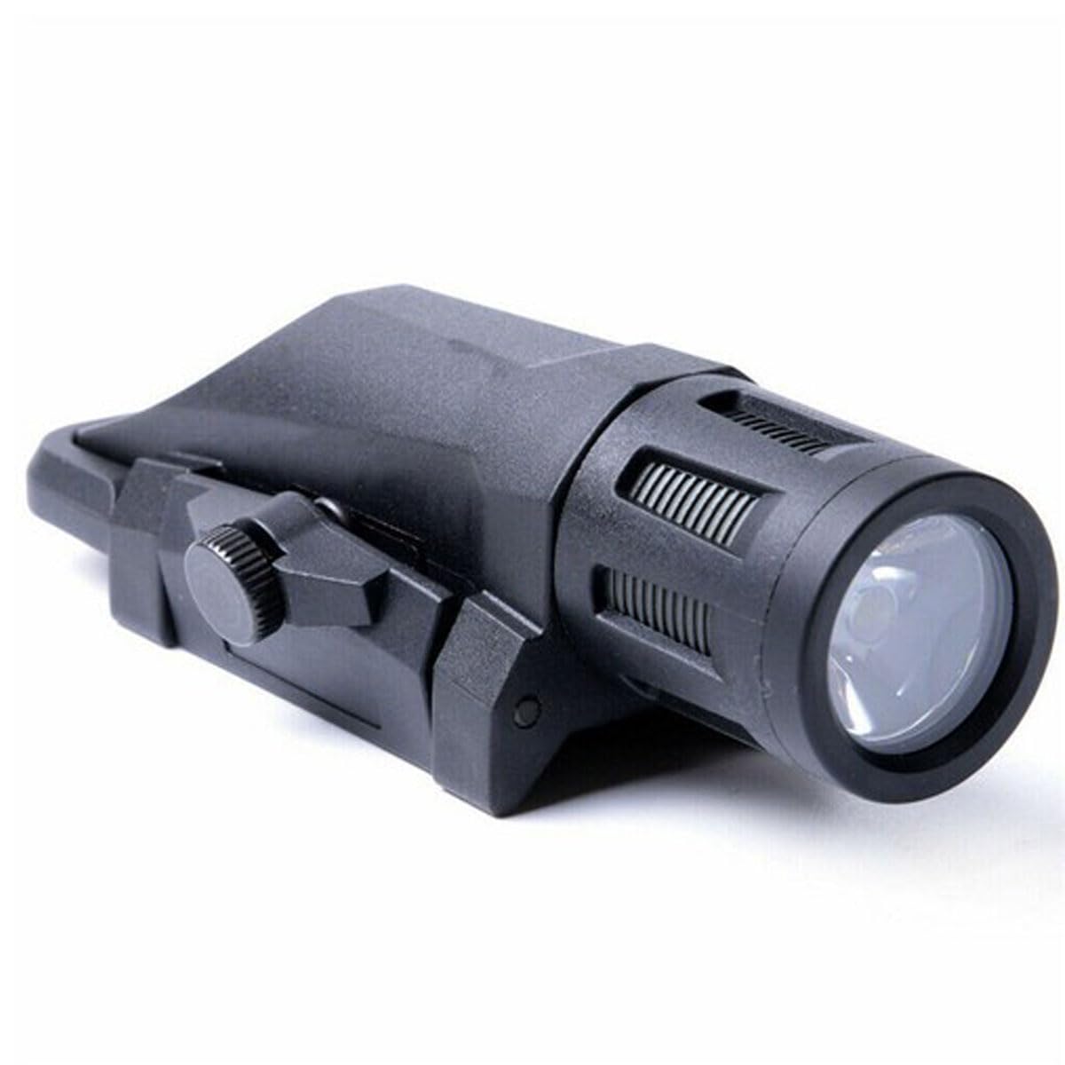 Tactical 400 Lumen Light White LED Flashlight Machine Torch Mounted (Black)